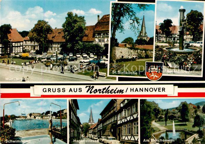 Northeim Muensterplatz St Stixtikirche Brunnen Schwimmbad Hagenstrasse Am Bleich
