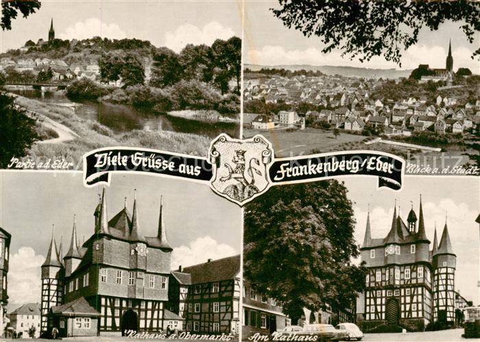 Frankenberg Eder Ederpartie Stadtblick Rathaus am Obermarkt Am Rathaus