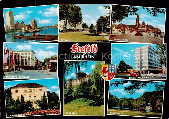 Krefeld Crefeld Rheinhafen Ostwall Hauptbahnhof Bahnhofsvorplatz Polizeipraesidi