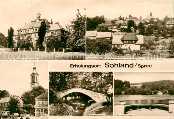 Sohland Spree Gerhart Hauptmann Oberschule Teilansicht Markt Himmelsbruecke Stau