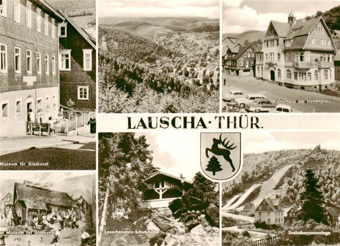 Lauscha Museum fuer Glaskunst Panorama Lauschenstein Schutzhuette Schwimmbad Dr