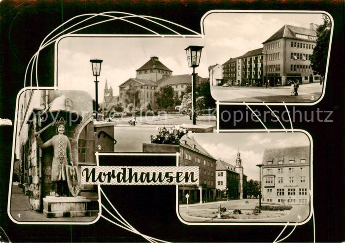 Nordhausen  Harz Roland Blick zum Theater Rautenstrasse Lutherplatz