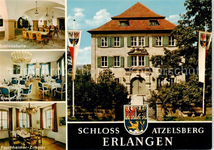 ERLANGEN Bayern Schlosshalle Blauer Salon Forchheimer Zimmer Schloss Atzelsberg