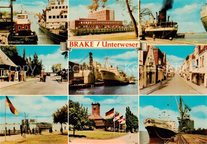 Brake Unterweser Weserpartie Hotel Kaserne Aussenkaje Schiffahrtsmuseum Pier Kre