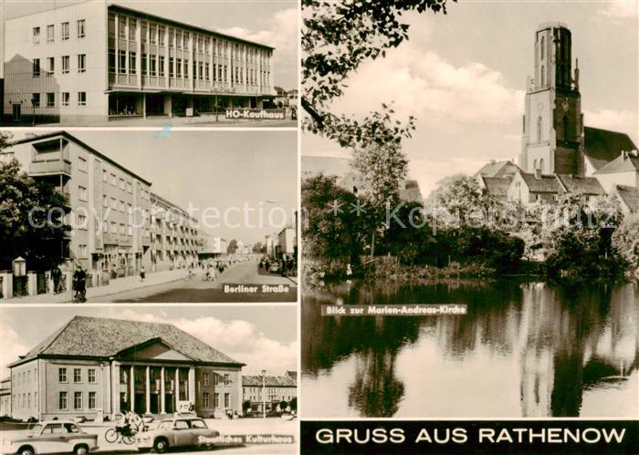 Rathenow HO Kaufhaus Berliner Strasse Staatl Kulturhaus Marien Andreas Kirche