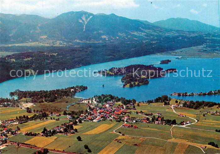 Seehausen Staffelsee Fliegeraufnahme mit Hoerndl Insel Woerth Grosse Birke