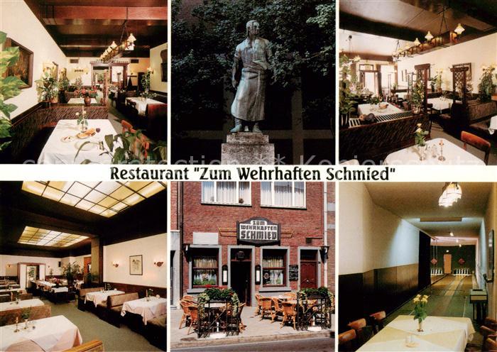 Aachen Restaurant Zum Wehrhaften Schmied Denkmal Statue