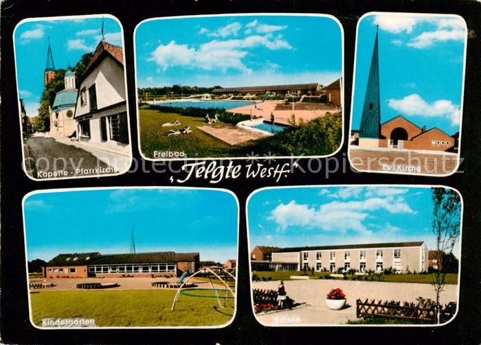 Telgte Warendorf Kapelle Pfarrkirche Freibad Ev. Kirche Kindergarten Schule