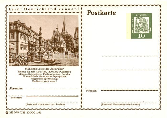 Michelstadt Herz des Odenwaldes Rathaus 15. Jhdt. Brunnen Serie Lernt Deutschlan