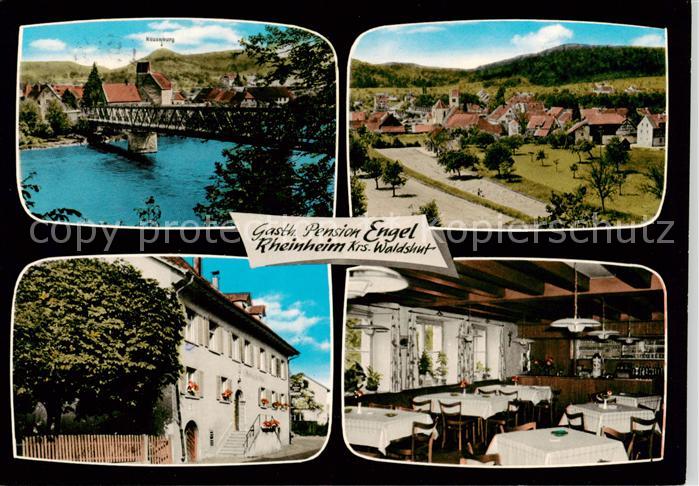 Rheinheim Rheinbruecke Ortsansicht Gasthaus Pension Engel