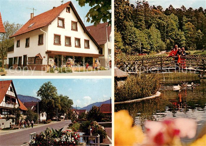 Ohlsbach Reiseandenken Schwarzwald-Souvenirs Teich Dorfstrasse