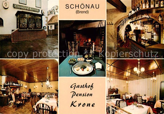 Schoenau Brend Gasthof Pension Krone Restaurant Kaminzimmer