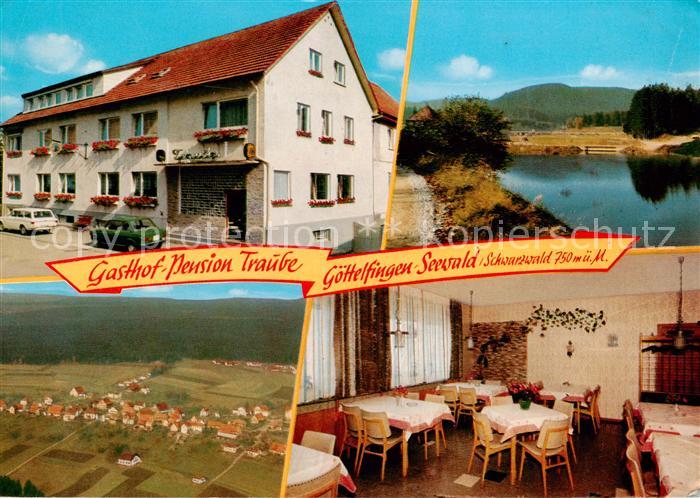 Goettelfingen Seewald Schwarzwald Gasthof Pension Traube See Luftaufnahme