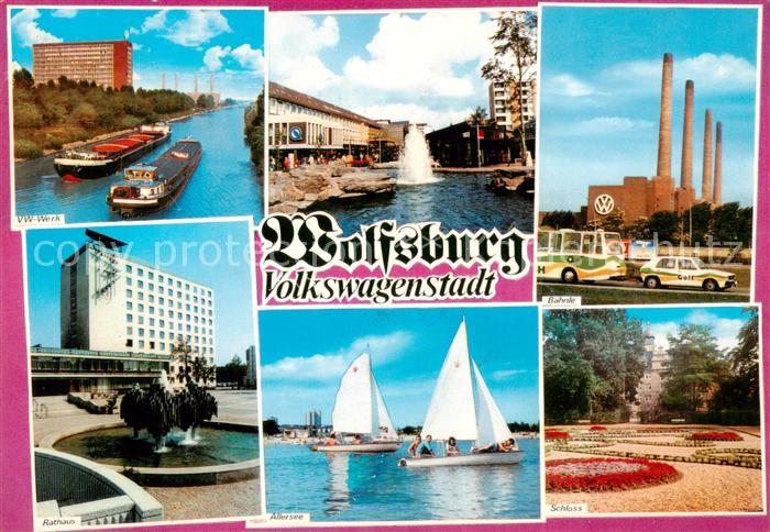 Wolfsburg Volkswagenstadt VW-Werk Rathaus Allersee Schloss Park Baehnle