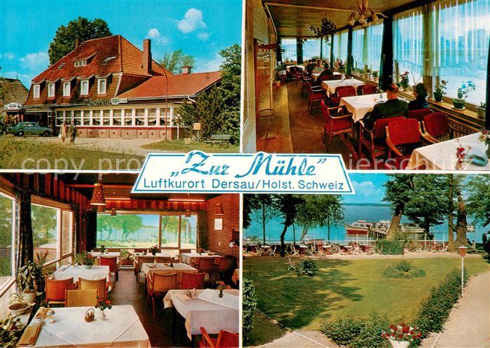 Dersau Hotel Pension zur Muehle Gastraum Park Uferpromenade am Ploener See