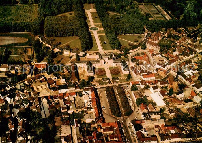 Schwetzingen Blick auf Altstadt Schloss und Schlossgarten