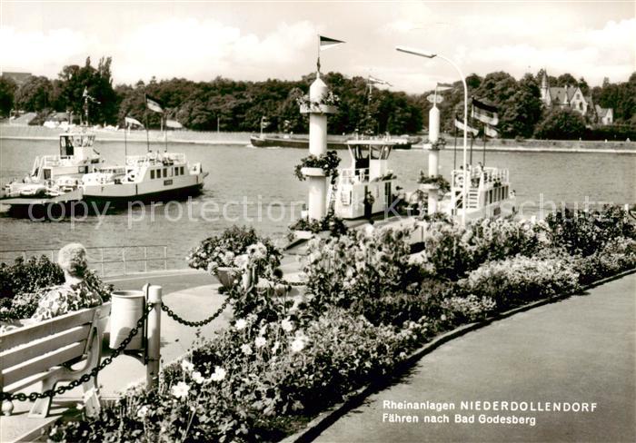 Niederdollendorf Rheinanlagen Faehren nach Bad Godesberg