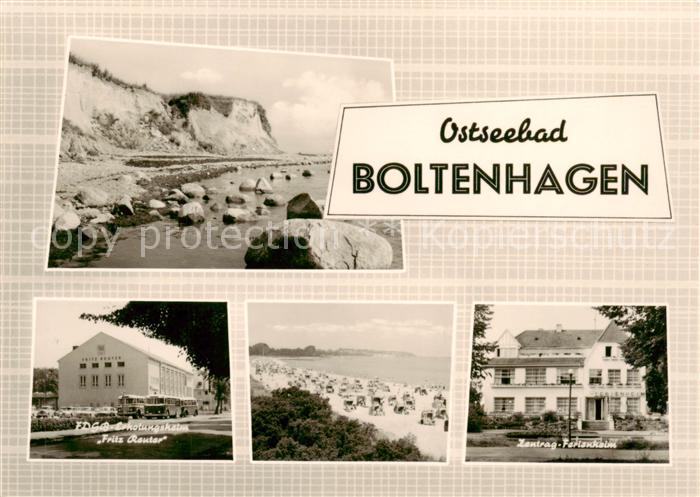 Boltenhagen Ostseebad Ostseestrand Steilkueste FDGB Erholungsheim Fritz Reuter Z