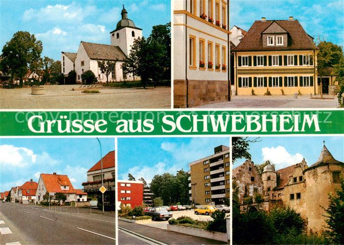 Schwebheim Unterfranken Kirche Zentrum Hauptstrasse Burgruine