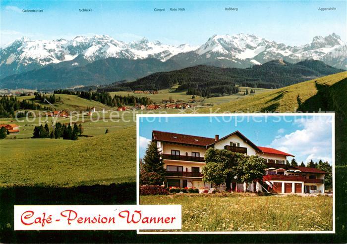 Rueckholz Cafe Pension Wanner Seeleuten Landschaftspanorama Alpen