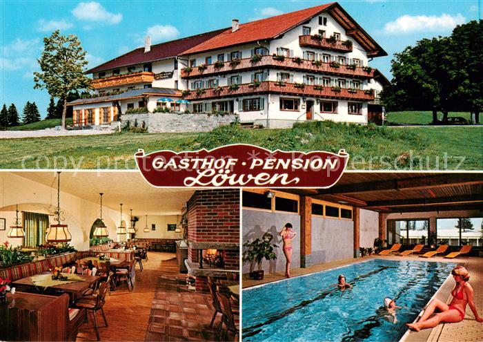 Lachen Nesselwang Gasthof Pension Loewen Restaurant Hallenbad