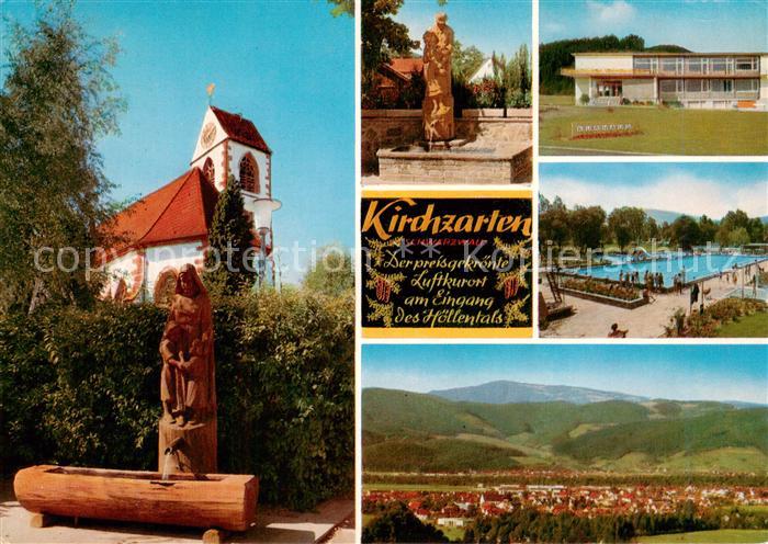 Kirchzarten Kirche Brunnen Kurhaus Schwimmbad Panorama