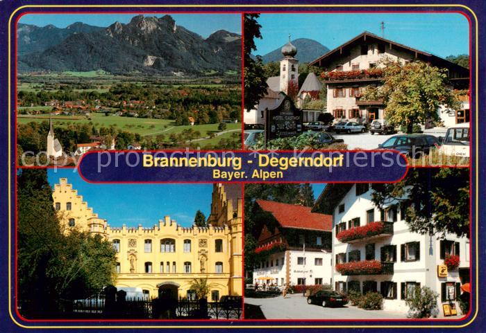 Degerndorf-Brannenburg Panorama Gasthaus Schloss Ortspartie