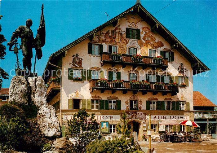 Kochel See Bayern Schmied von Kochel Denkmal und Gasthof zur Post