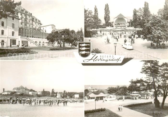 Heringsdorf  Ostseebad Usedom Hotel Konzertpavillon Strandpartien