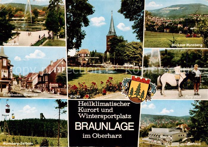 Braunlage Harz Kurpark Eichhoernchen Brunnen Wurmberg Seilbahn Kirche Wurmbergbl