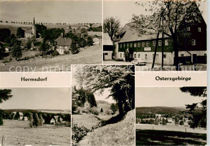 Hermsdorf Erzgebirge Panorama Teilansichten
