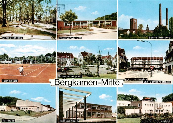 Bergkamen Minigolf Stadtverwaltung Zeche Grimberg Tennisplatz Schumacherplatz Tu