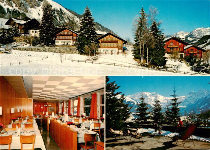 Lenk Simmental Chalet Lenk Ferienheim des SMUV Gastraum Panorama