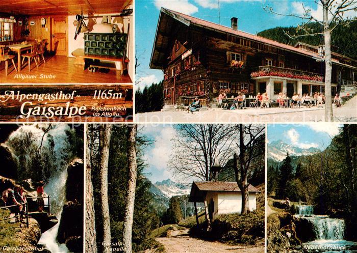Reichenbach Oberstdorf Alpengasthof Gaisalpe Allgaeuer Stube Gaisbachtobel Gaisa
