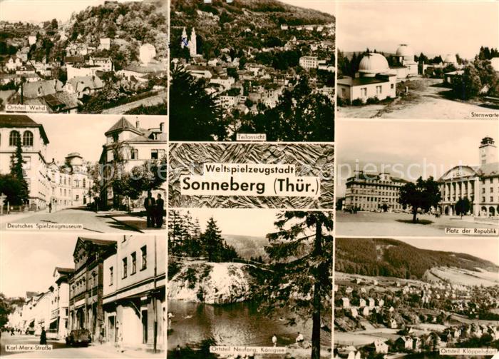 Sonneberg  Thueringen OT Wehd Teilansicht Sternwarte Dt Spielzeugmuseum Platz de