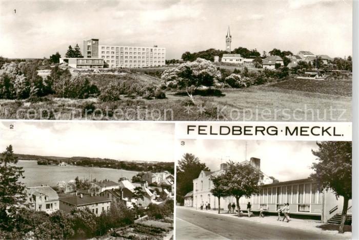 Feldberg Mecklenburg Teilansicht mit FDGB Erholungsheim Freundschaft