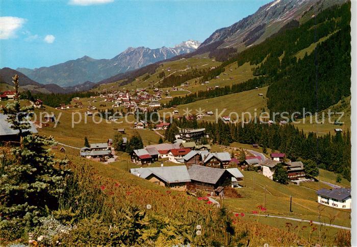 Hirschegg Kleinwalsertal Vorarlberg AT mit Riezlern Rubihorn Nebelhorn und Fellh