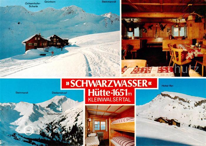 Schwarzwasserhuette 1651m Vorarlberg AT Gaststube Zimmer Ochsenhofer Scharte Gru