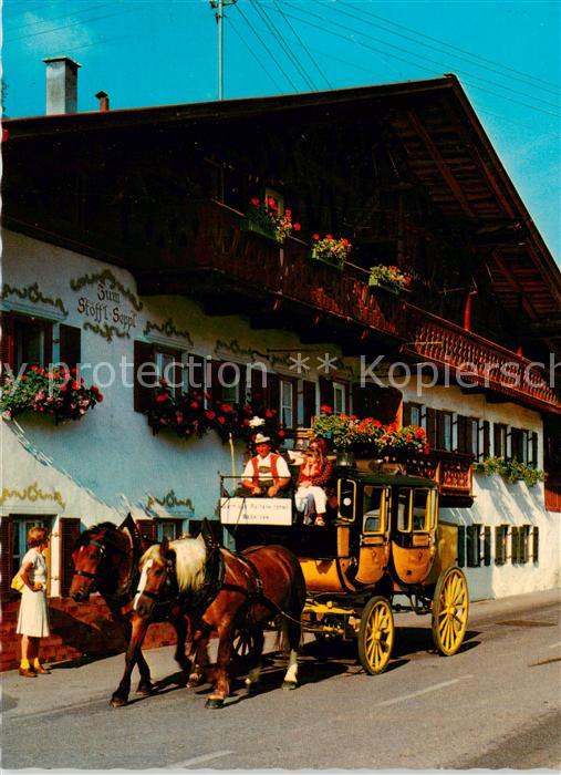 GARMISCH-PARTENKIRCHEN Bayern Historische Postkutsche
