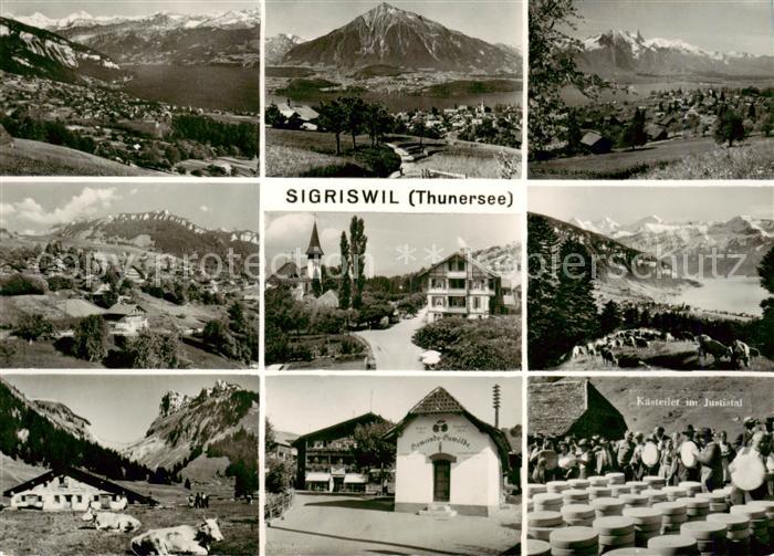 Sigriswil BE Teilansichten Thunerseepartien Brauerei Gewoelbe Kaesteilet im Just