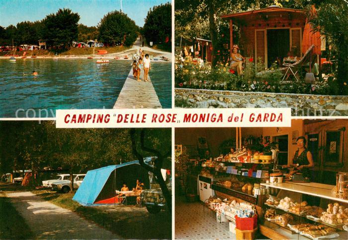 Moniga Lago di Garda IT Camping Delle Rose Strandpartie Zeltplatz Verkaufstheke