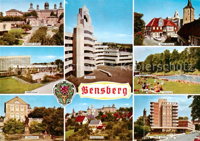 Bensberg Bergisch-Gladbach Kurfuerstl Schloss Rathaus Hallenbad Ehrenmal Teilans