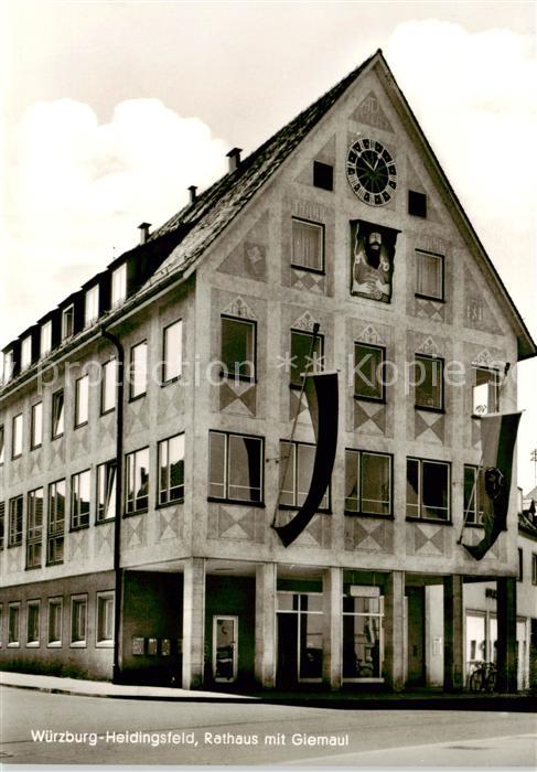 Heidingsfeld Wuerzburg Rathaus mit Giemaul
