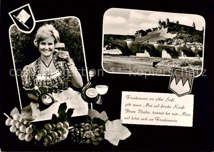 Wuerzburg Bayern Blick auf die Burg