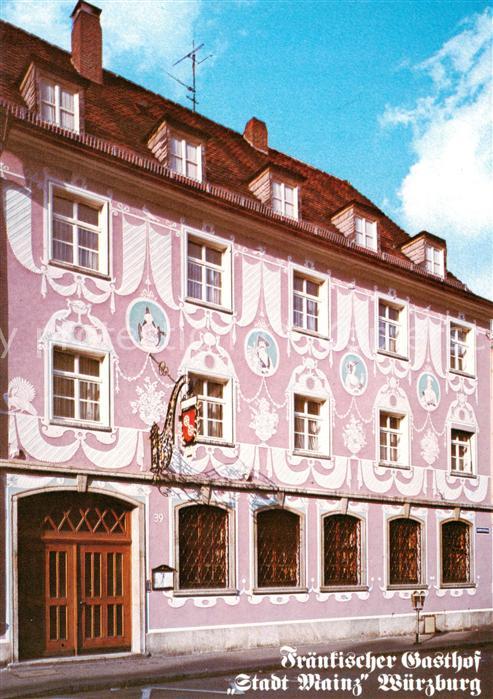Wuerzburg Bayern Fraenkischer Gasthof Stadt Mainz