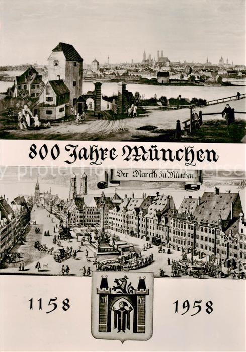 Muenchen Bayern 800 Jahre Muenchen 1158 bis 1958 Markt