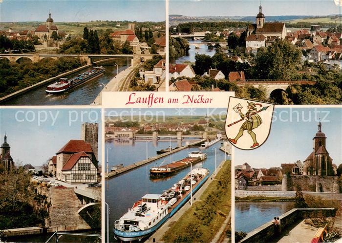 Lauffen Neckar Neckarpartien Panorama Kirche