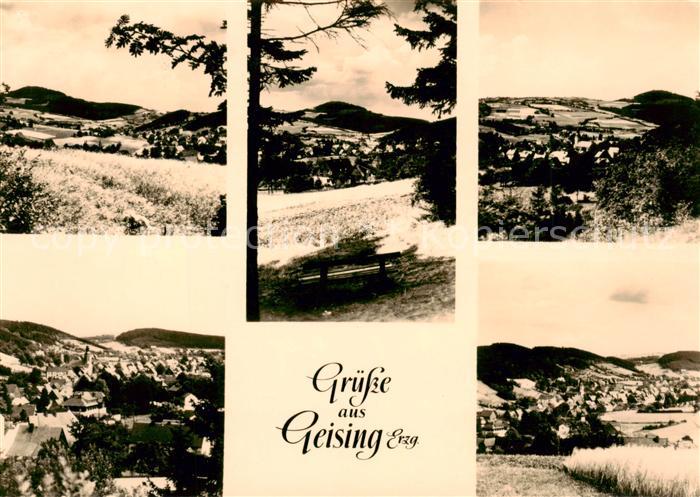 Geising Erzgebirge Panorama Teilansichten