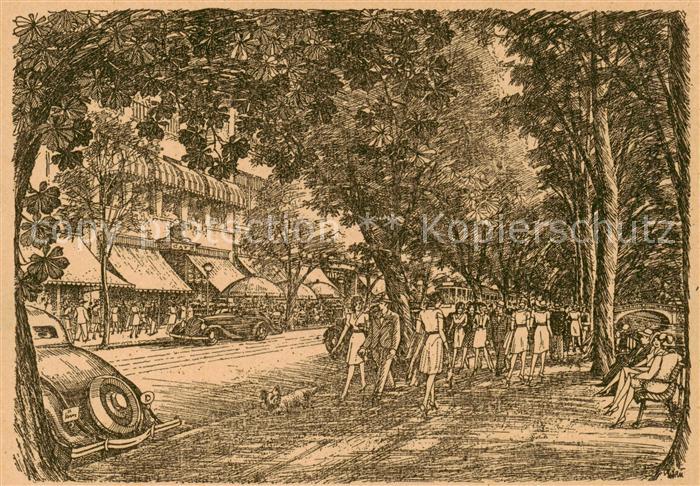 DuessELDORF  CITY Koenigsallee Zeichnung