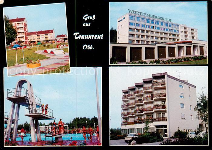 Traunreut Minigolfanlage Wuerttemberger Hof Schwimmbad Wohnblock